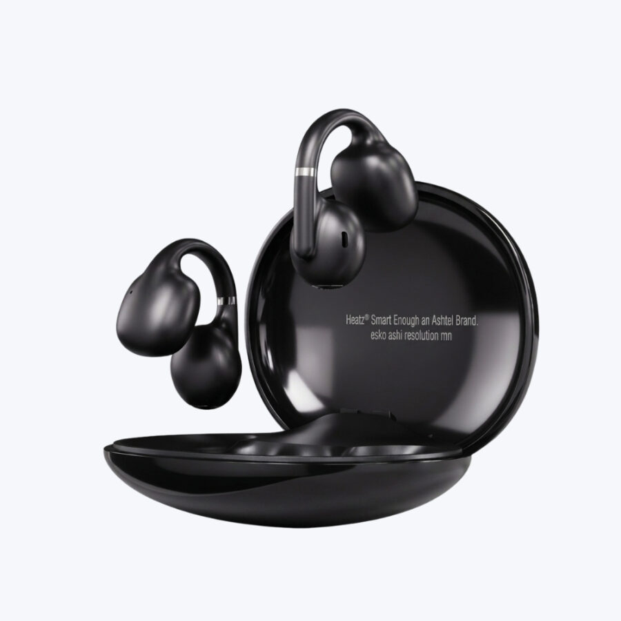 True Wireless Stereo Smart Enough Airbudz | Open-Ear Wireless | Secure Ear-Clip Design TWS