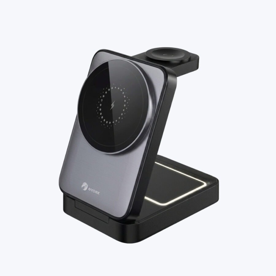 3-in-1 Multi-Device Charging | 15 Watt Wireless Charger For Mobile Phones, Smartwatches, And Earbuds.