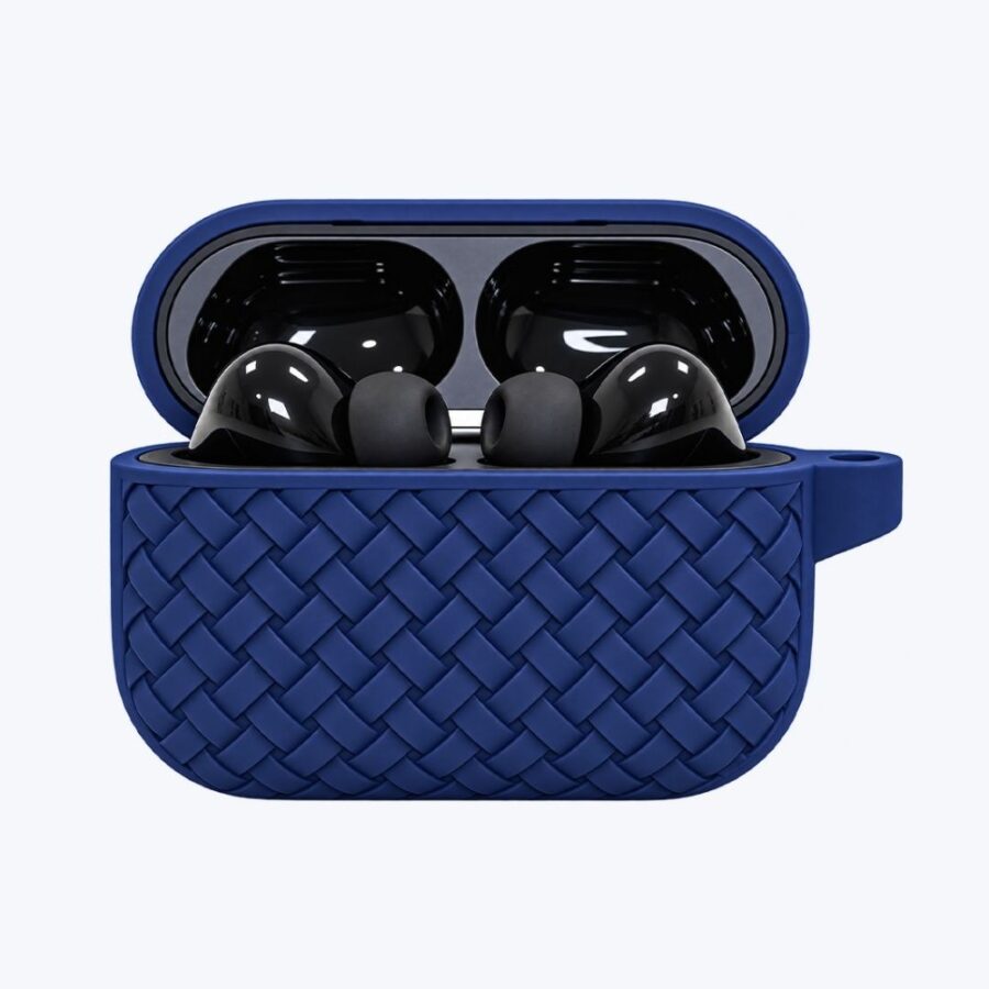 Air ePods3 TWS Wireless Earbuds With Blue Cover Case | Superior calling quality & Perfect fit
