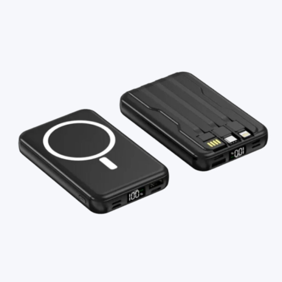 2 in 1 Wire And Magnetic Attachment Power Bank | 10,000mAh | Advanced Charging Protection | Universal Compatibility