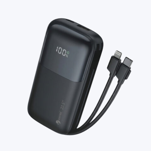 22.5W Fast-Charging Power Bank With 10000mAh Capacity with 2 Built-in Cables image