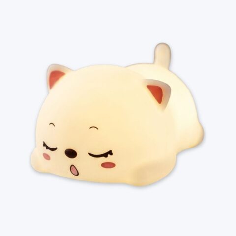 Night Lamp, Cat Lamp, Cat Light Lamp, Cat Touch Silicone Lamp, 7 Colour Changing Light for Kids Bedroom, USB Rechargeable (Cat Light lamp), LED, Multicolor image