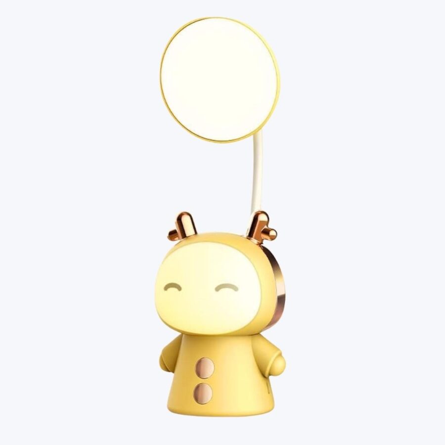 Cartoon Led Desk Yellow Lamp Learning Folding Rechargeable Eye Protection Student Children Reading Night Light Bedside Gradient Colour