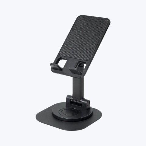 Smiling 360° Rotating Cell Phone Stand Height Angle Adjustable Phone Stand Portable Foldable Desktop Phone image