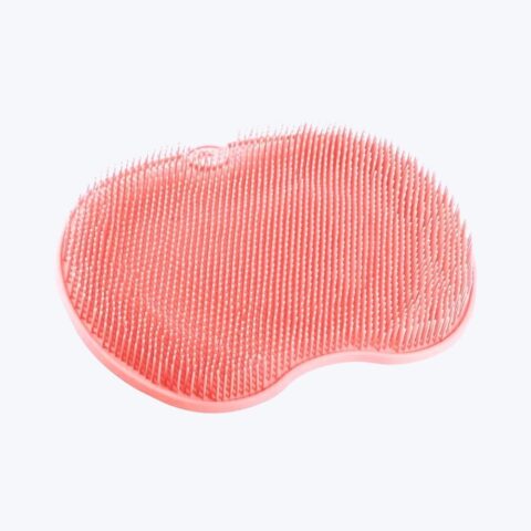 Non-slip Blush pink Massage Pad, Back Rubber, Foot Brush and Body Brush with Suction Cup Silicone, Foot Massager and Back Rubber Wall, Soothing and Relaxing Pad for Body, Foot Bath image