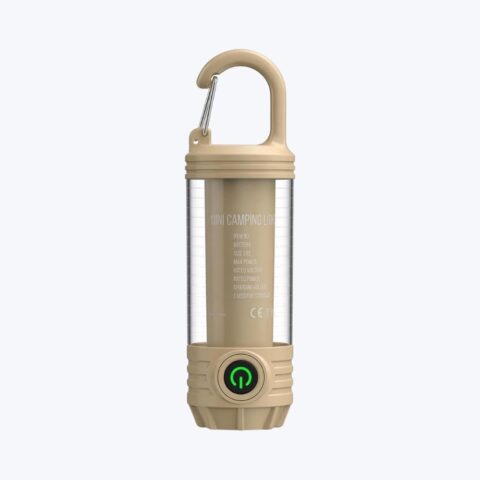 Camping Light LED Camping Lantern Camping Lamp with USB Rechargeable Portable Emergency Light Camping, Hook Function, 300 Lumens, IPX4 for Camping Hiking Emergencies (Khaki) image