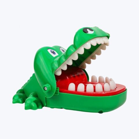 Crocodile Dentist Game, Crocodile Teeth Game, Crocodile Toy with Pendant, Crocodile Biting Finger Dentist Toys for Kids for Funny Interactive Toy image