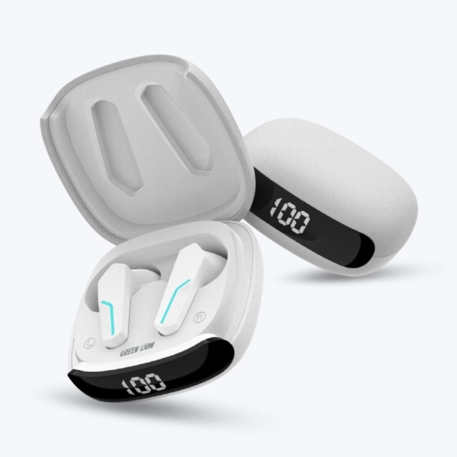 Green Lion Interlaken True Wireless Earbuds, Bluetooth 5.4 Headphones with Dual-Mic ENC for Clear Calls, 7H Playtime, IPX5 Waterproof & Breathing Lights (White)