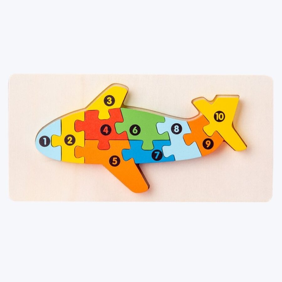 Wooden Aeroplane Puzzle For Kid
