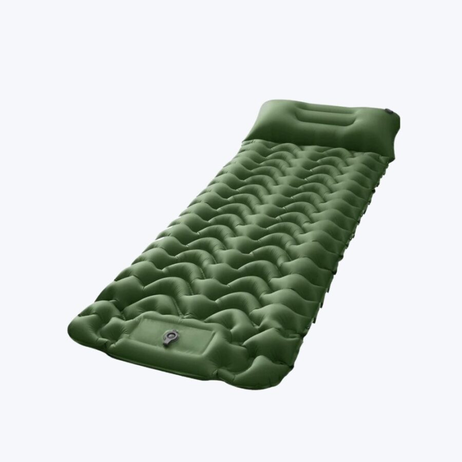 Camping Sleeping Pad, Extra Thickness 10 CM Inflatable Sleeping Mat with Pillow Built in Pump, Compact Ultralight