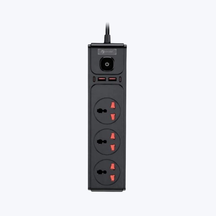 20W Universal Extension Cord - 7X Power Multi-Charge Port - 3000W Load Capacity - Socket Nyork TH988 Power Max