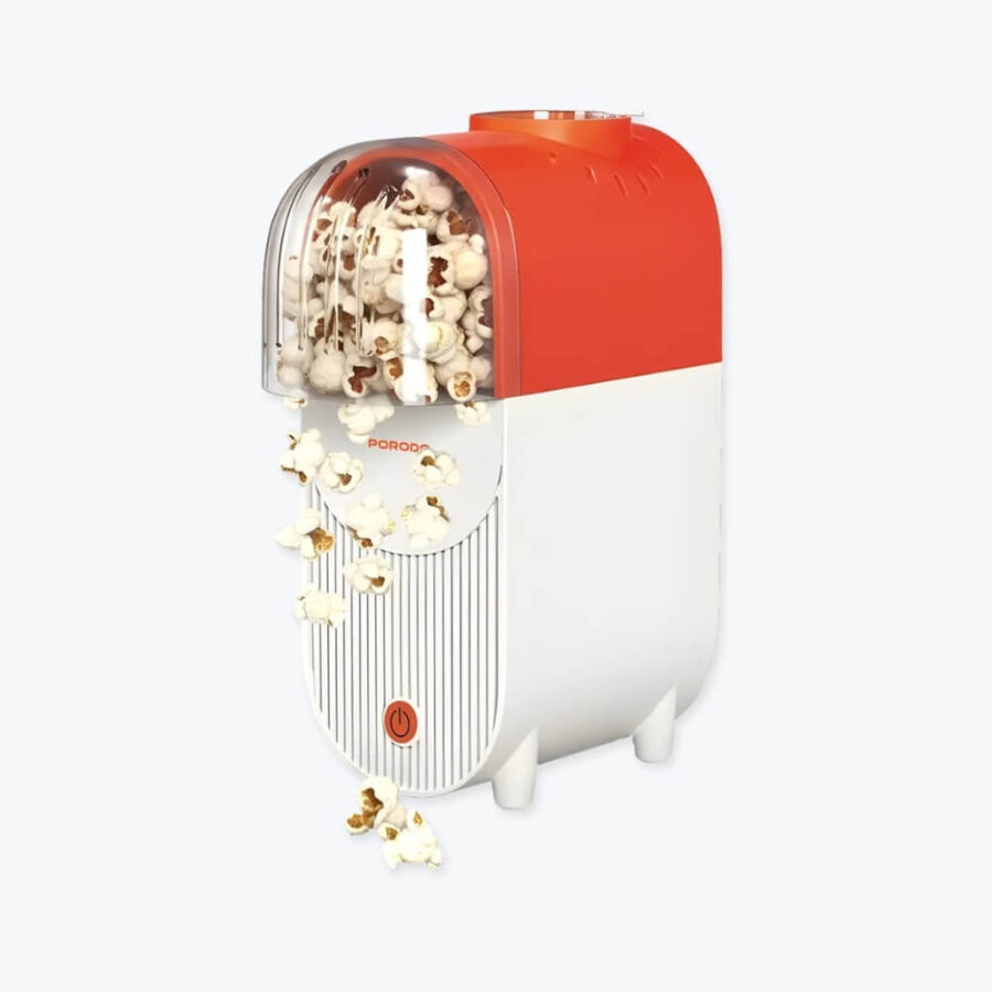 3-Minutes Hot Air Popcorn Maker with Measuring Cup, Oil-Free Poping