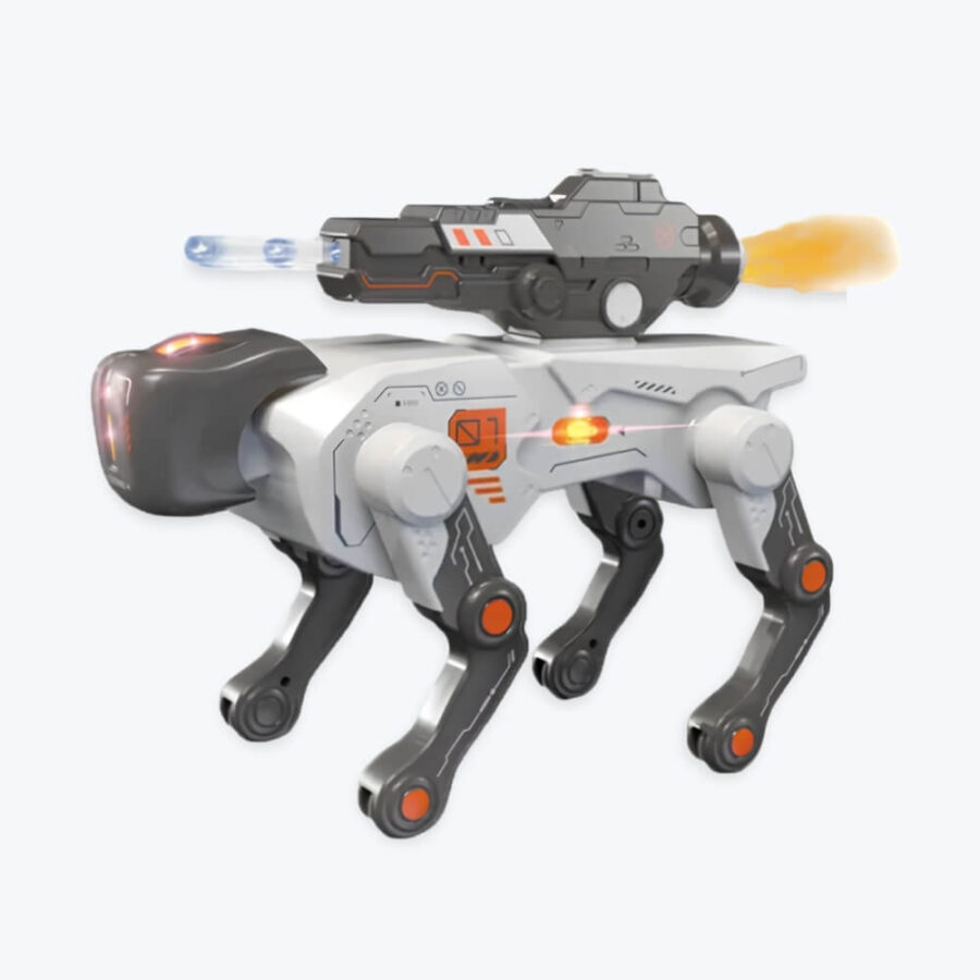 AI Intelligent Robot Dog Toy with Remote Control, 2.4GHz Programmable Mechanical Puppy with Walking, Sound and Interactive Functions, Rechargeable Toy for Kids