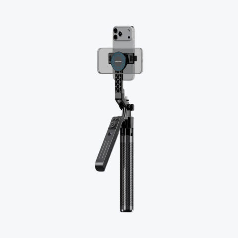 Auto Face Tracking Selfie Stick Tripod with Light | 360 Rotation That Follows Your Movement | Phone Camera Tripod Stand with Remote for Content Creator Vlog Live Stream And Video Recording image