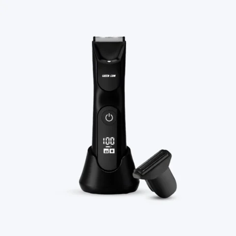 Sensitive Duo Trimmr, Up to 90 Minutes Of Runtime, IPX7 water resistance, Digital Display - Green lion image