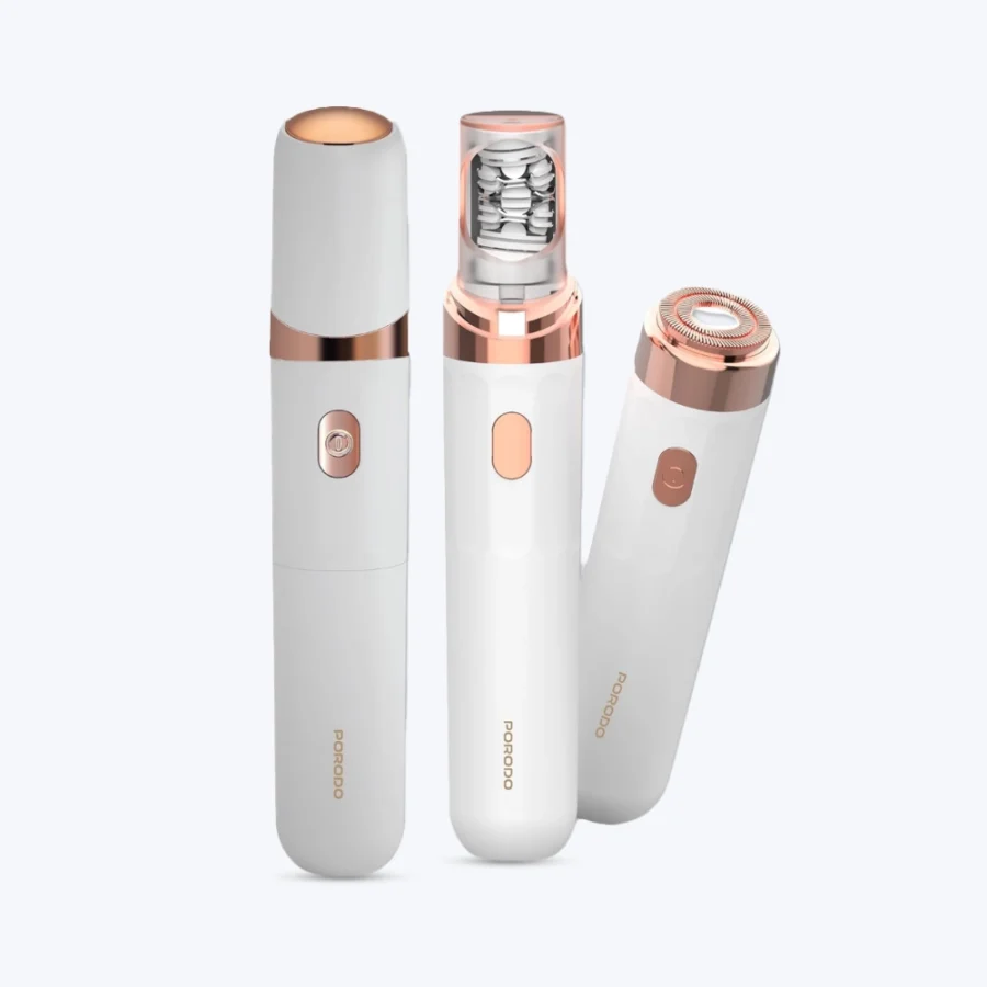 Porodo Facial Hair Removal Epilator , Built-In LED Light, Ideal Women’s Gift