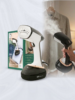 2-in-1 Garment Steamer & Dry iron, Dry Ironing Option For Crisp, Fast Heat-Up In Just 30 Seconds - Green Lion