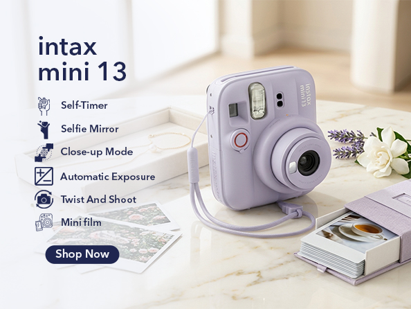 Mini Camera Instax Fuji 13 - With Auto Exposure, Automatic Flash, Built In Flash, Timer
