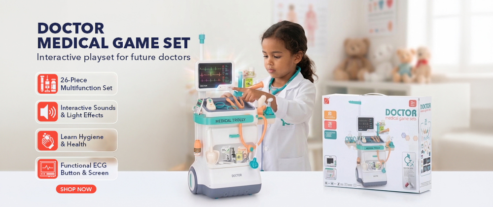 Doctor Medical Game Sets - Medical Trolly for kids - Medical station - Doctor Kit for Kids, Pretend Medical Station Toy Set